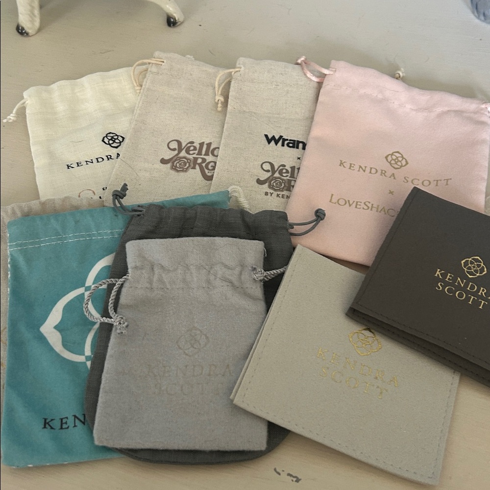 Set of 11 Kendra Scott Bags. New